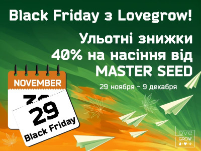 Black Friday с Lovegrow: скидка 40% на семена MASTER SEED